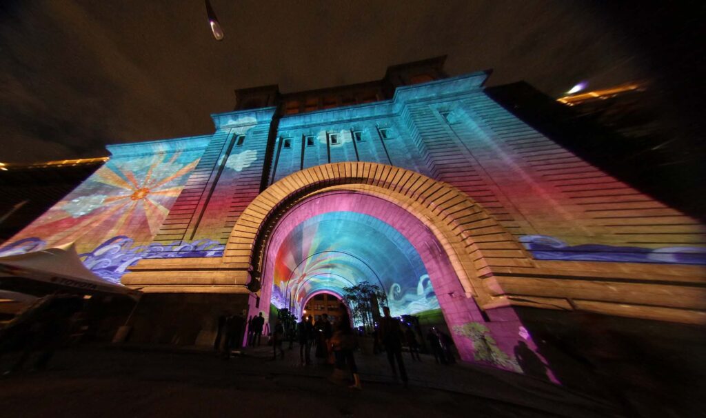 Video Projection Mapping at the DUMBO Arts Festival in 2012